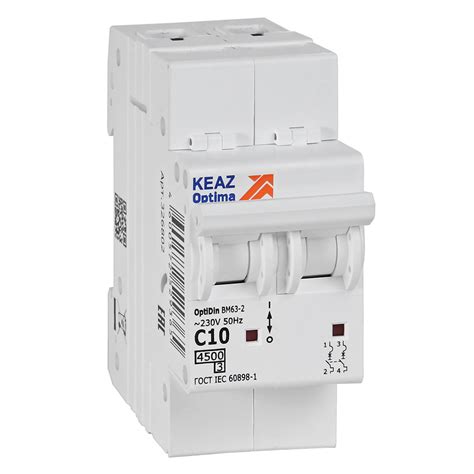 Выключатель автоматический модульный OptiDin BM63-2C10-4,5-УХЛ3 купить ...