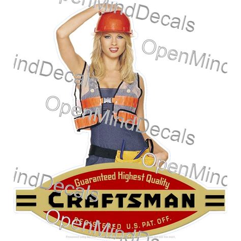 CRAFTSMAN TOOL STICKER DECAL SEXY GIRL MECHANIC TOOLBOX SIGN CHEST USA