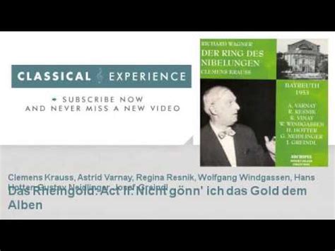 Richard Wagner Das Rheingold Act Ii Nicht G Nn Ich Das Gold Dem