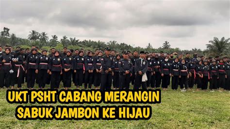 UKT SABUK JAMBON KE HIJAU PSHT RANTING PAMENANG CABANG MERANGIN YouTube