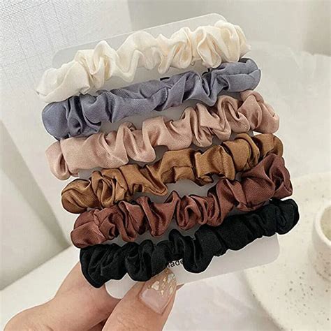 Scrunchie Cetim De Seda Para Mulheres La Os El Sticos Acess Rios Para