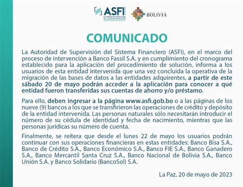 Asfi Habilita Desde Este S Bado Aplicaci N Para Consultas De