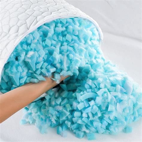 QUTOOL Cooling Bed Pillow Adjustable Shredded Memory Foam Pillows ...