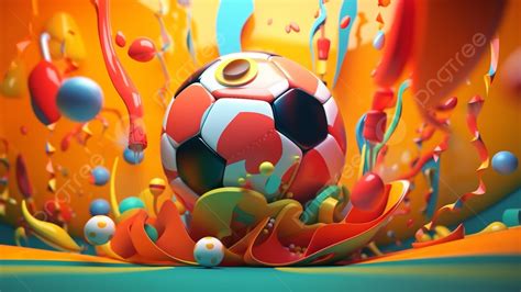 Football Color Illustration Background Football Sports Cartoon