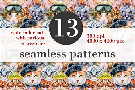 Seamless Patterns of Cats Graphic by andreichen74 · Creative Fabrica