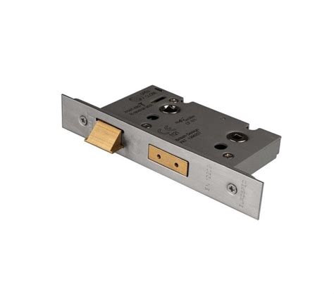 Eurospec BAS Easi T Heavy Duty Bathroom Mortice Lock Satin Stainless