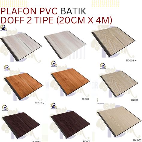 Jual Plafon Pvc Doff Batik Cm X Meter Anti Air Dan Rayap Kualitas