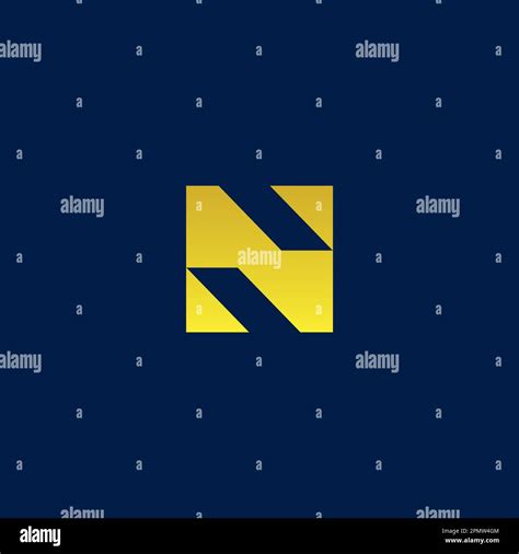 N Logo Design Letter N Simple Design Initial N Vector Stock Vector