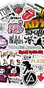 Amazon BulbaCraft Heavy Metal Band Stickers For Adults 36 Pieces