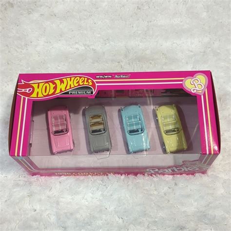 Hoy Wheels Toys Barbie The Movie Mattel Hot Wheels 956 Corvette Collector Set Of 4 Cars Nib