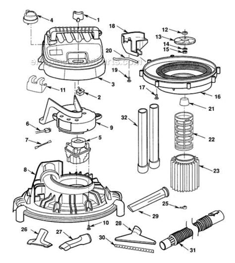 Ridgid WD19500 Parts List and Diagram : eReplacementParts.com