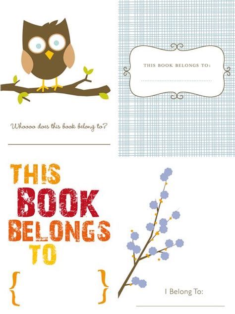 Best Bookplate Labels Book Label Templates Images On Pinterest