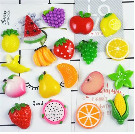 Aliexpress Buy Random Color Resin Flatback Fruit Flat Back