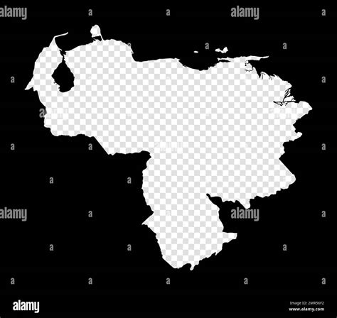 Stencil map of Venezuela. Simple and minimal transparent map of ...