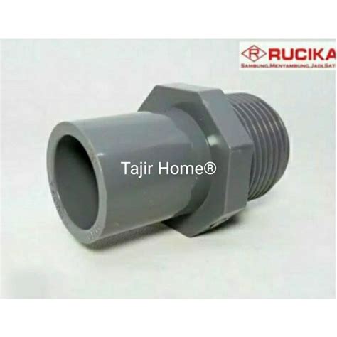 Jual Sdl Sok Drat Luar X Inci Aw Rucika Valve Socket Shopee