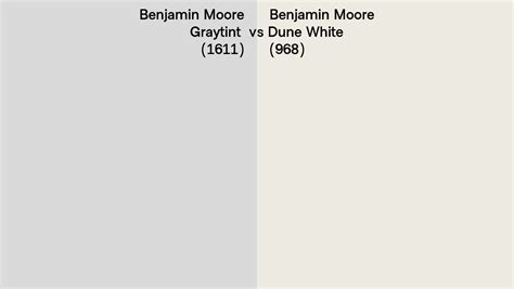 Benjamin Moore Graytint Vs Dune White Side By Side Comparison