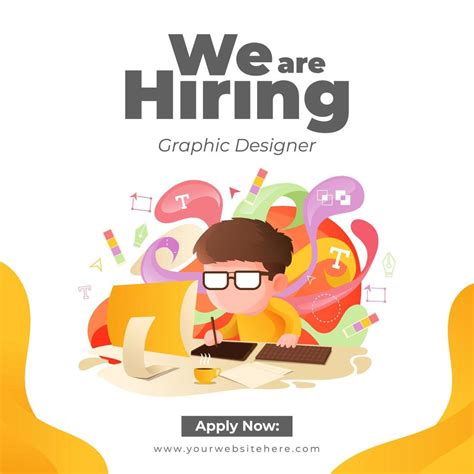 Graphic Designer Job Vacancy Social Media Post Template 21057890 Vector