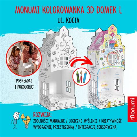 Monumi Kolorowanka D Domek L Ul Kocia Z I Pokoloruj Monumi