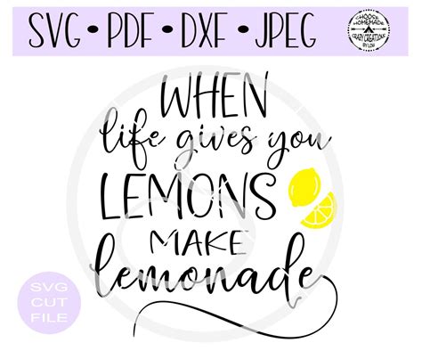 When Life Gives You Lemons Make Lemonade SVG Digital Cut File Etsy