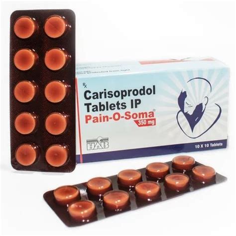 Carisoprodol Pain O Soma 350 Mg Tablets Hab Pharma Treatment