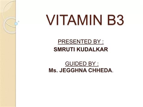 Vitamin B3 Ppt