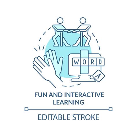 Fun And Interactive Learning Turquoise Concept Icon Gamification Education Trend Abstract Idea