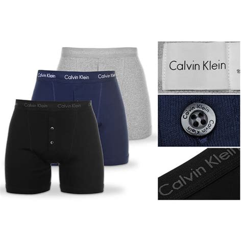 Calvin Klein Mens Basics Button Fly Front Boxer Brief Single Pair