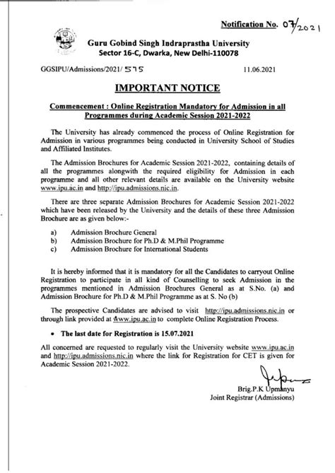 Ipu Cet 2021 Application Form Ggsipu Admission