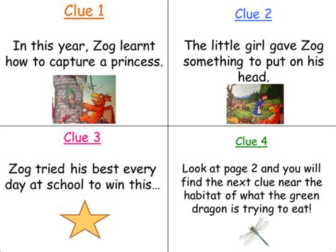 Zog Comprehension Treasure Trail By Nlenton90 Teaching Resources Tes