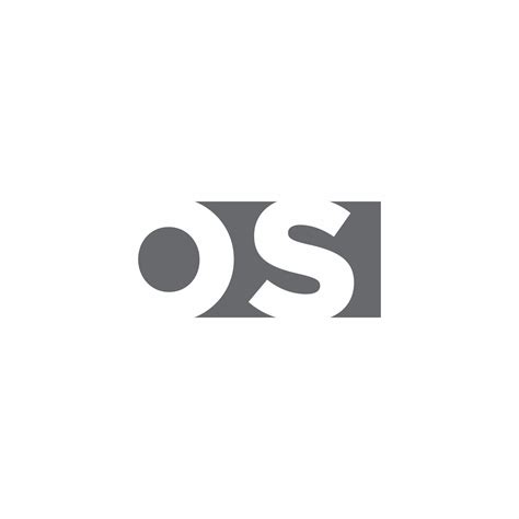 Os Logo Monogram With Negative Space Style Design Template 2772133