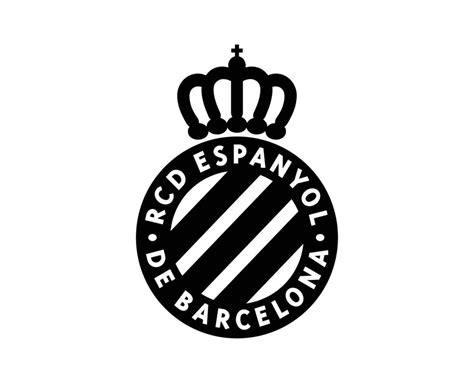 Espanyol Club Logo Symbol Black La Liga Spain Football Abstract Design