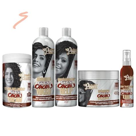 Kit Soul Power Coco E Cacau Shampoo Condicionador Mascara Creme 800g