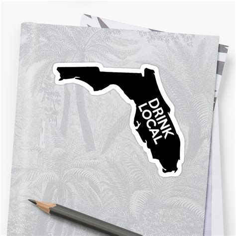 "Florida Drink Local FL" Sticker by mindofstate | Redbubble