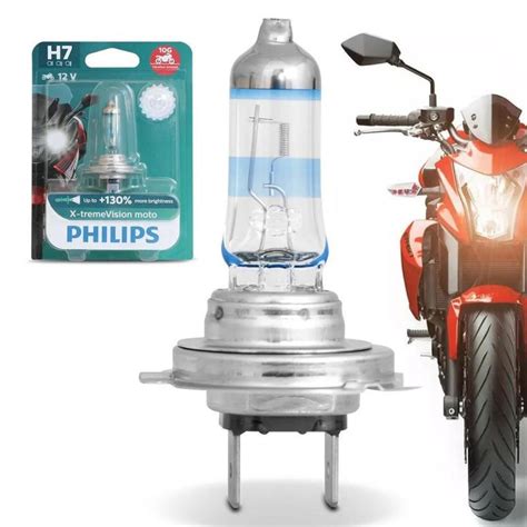 Philips Lampada Farol Moto H7 X Treme Vision 55w 130 Luz Lampada