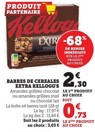 Promo Barres De Cereales Extra Kellogg S Chez Hyper U