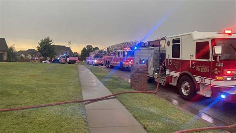 Okc Crews Battle House Fire After Lightning Possibly Hits Home