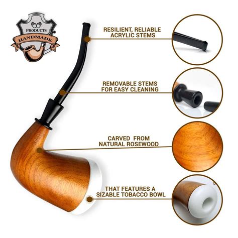 Dreki Pipes Sherlock Holmes Calabash Porcelain Tobacco Wood Smoking