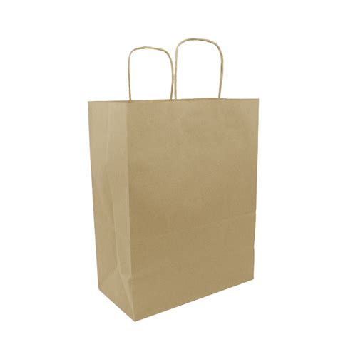 Sac en papier Kraft Marron avec Anses 100g m² 25 13x33cm 25 Utés