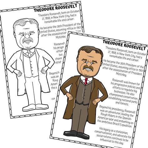 Theodore Roosevelt Timeline Worksheet and Printable Unit Study