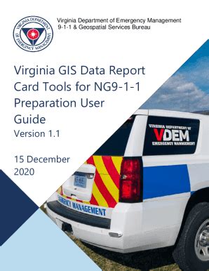 Fillable Online Virginia GIS Data Report Card Tools For NG9 1 1