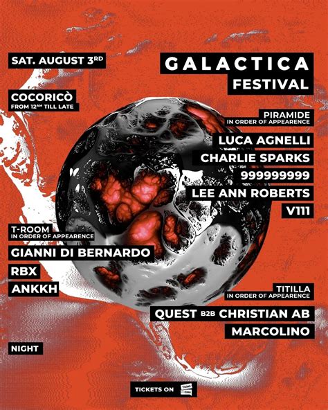 Galactica Cocorico Cocorico Riccione 03 Agosto 2024 Biglietti E Tavoli