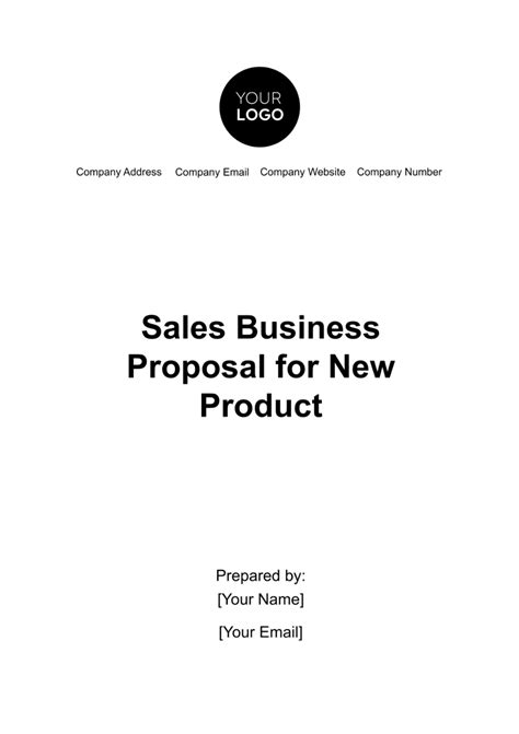 Free Sales Business Proposal For New Product Template Edit Online And Download