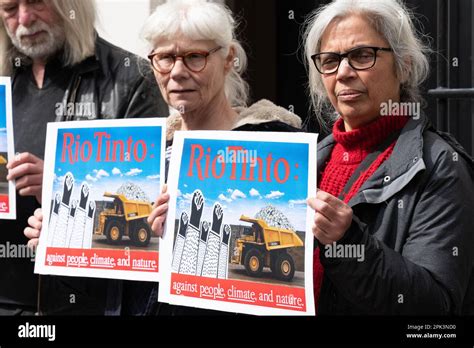 London UK 5th April 2023 London Mining Network Protest Outside The