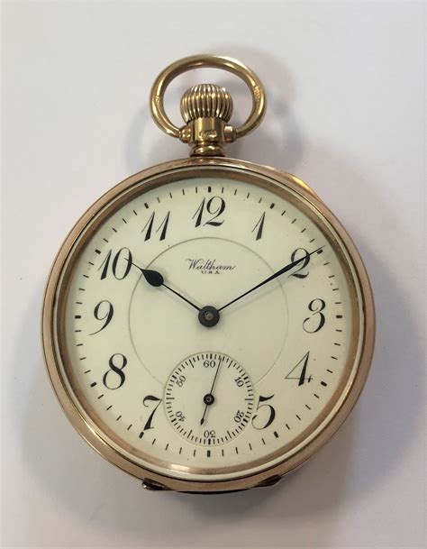 Waltham A Rare 9ct Gold Open Faced Pocket Watch Barnebys