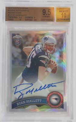 Topps Chrome Refractor Ryan Mallett Rc Bgs W Auto