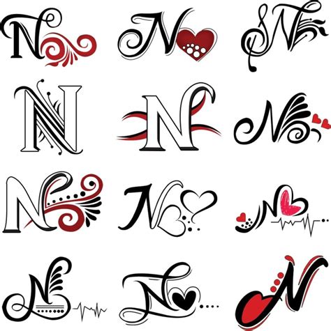 N Initial Tattoo