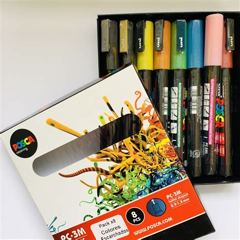 Uni Posca PC 3M Estuche X 8 Colores Escarchados PaperStop