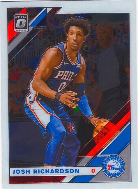 Josh Richardson 2019 20 Donruss Optic Chrome Base Card 65 Philadelphia