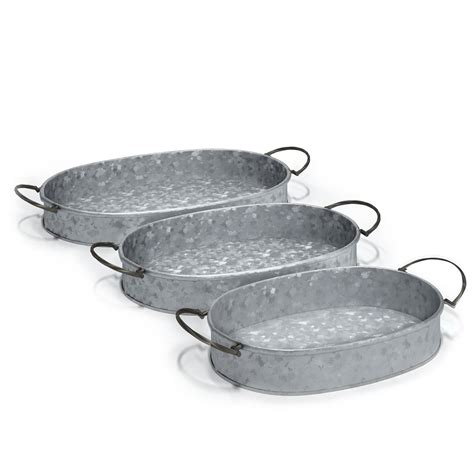 Buy Barnyard Designs Set Of Metal Nesting Decor Trays Metal Tray