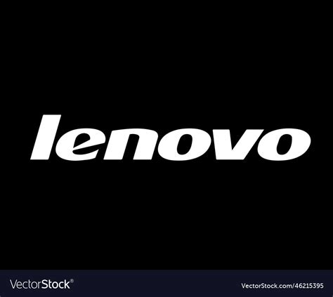 Lenovo brand logo phone symbol name white Vector Image